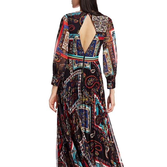 Alice + Olivia Cheney Pleated Maxi dress - Size 8 NWT - Picture 2 of 5